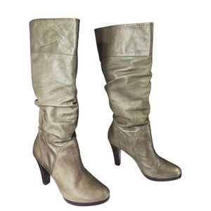Matisse Knee High Boots sz 9.5M Women Thea Leather Slouch Heeled Western Cowgirl